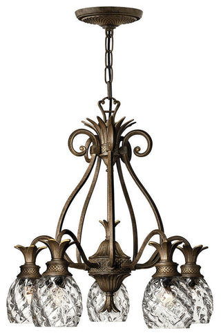 Hinkley Lighting H4885 Plantation 5 Light 1 Tier Chandelier - Pearl Bronze