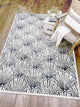 Deco Shells, Blue, 5'x8'