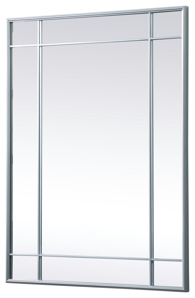 French Panel Wall Mirror 30x40", Silver