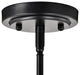 1-Light 10 in. Matte Black Pendant Light With Bowl Shaped Clear Glass Shade
