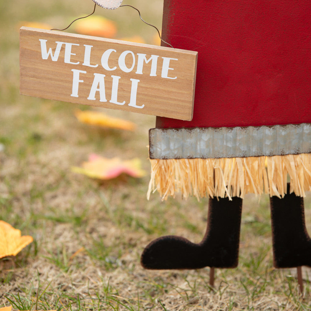 37.25"H Metal Scarecrow Yard Stake