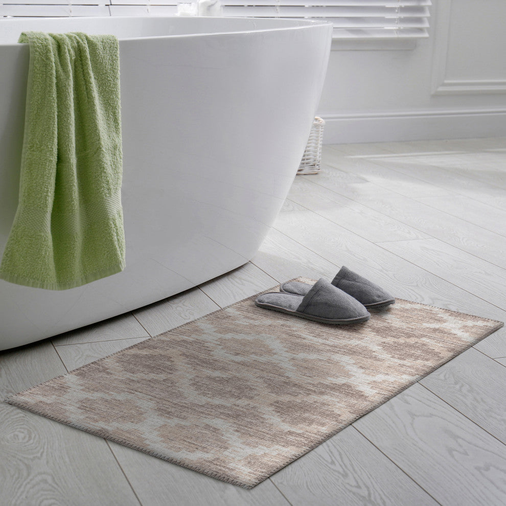 Indoor/Outdoor Sedona SN9 Taupe Machine Washable 1'8" x 2'6" Rug