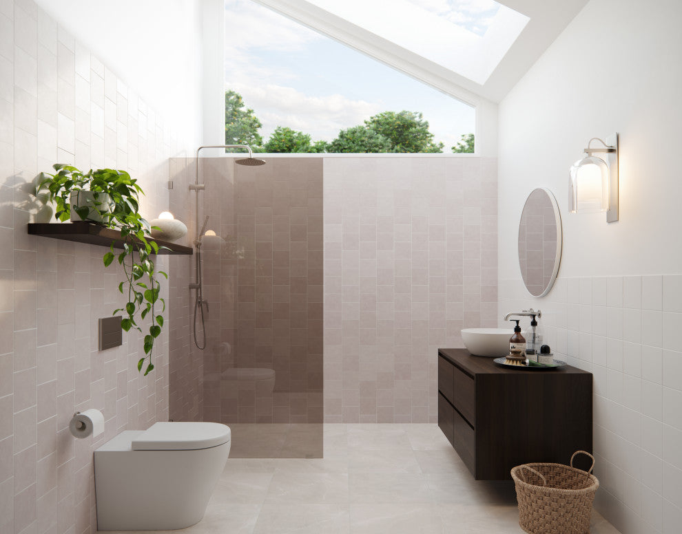 Ursa 36 in. x 78 in. Fully Frameless Fixed Glass Shower Panel With Bronze Tint, Brushed Nickel