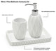 Wave, White, 3-Piece Bathroom Accessory Set