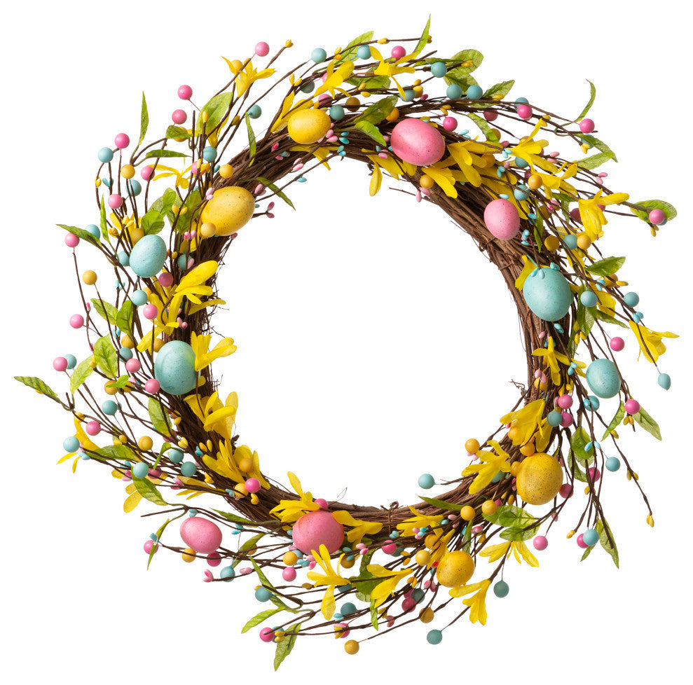 22"D Easter Egg Wreath