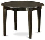 Boston Table 42" Round With 4 Tapered Legs, Cappuccino