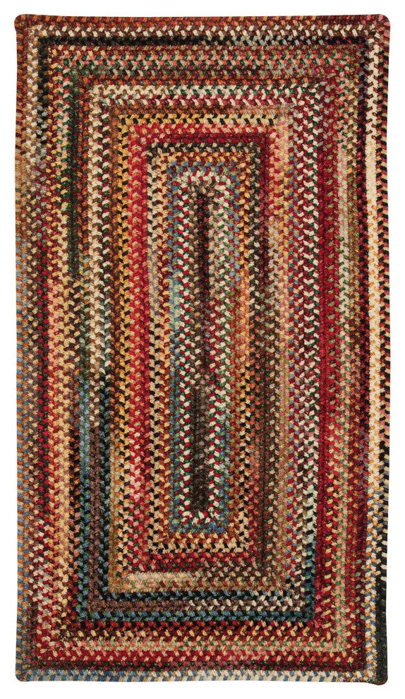Capel Eaton Multicolor 0442_900 Braided Rugs - 4' X 6' Concentric Rectangle
