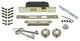 Rope Rosette Interior Mortise Oval Fluted Crystal Glass Door Knob, Antique Brass