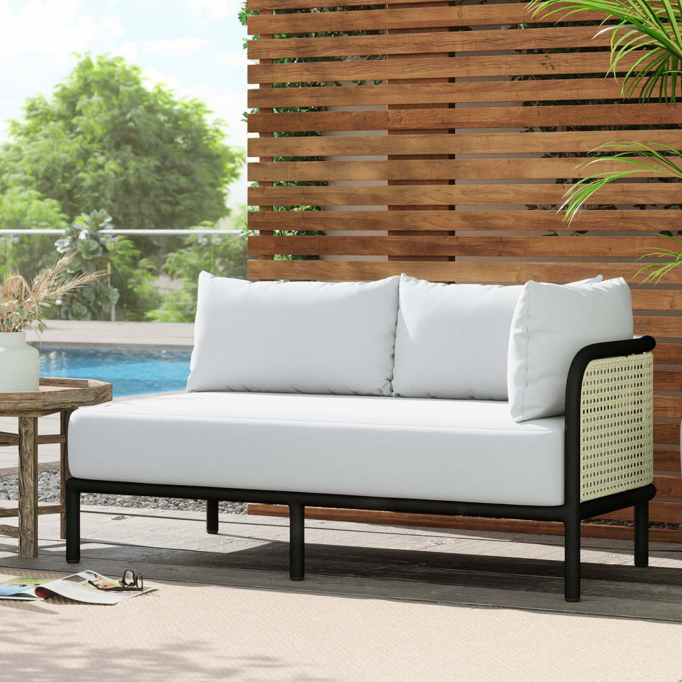 Hanalei Outdoor Patio 3-Piece Sectional, Ivory White