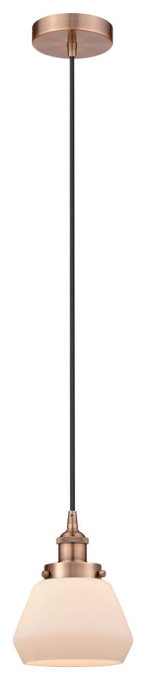 Innovations 616-1PH-AC-G171-LED 1-Light Mini Pendant, Antique Copper