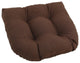 19" U-Shaped Twill Tufted Dining Chair Cushion, Chocolate Brown