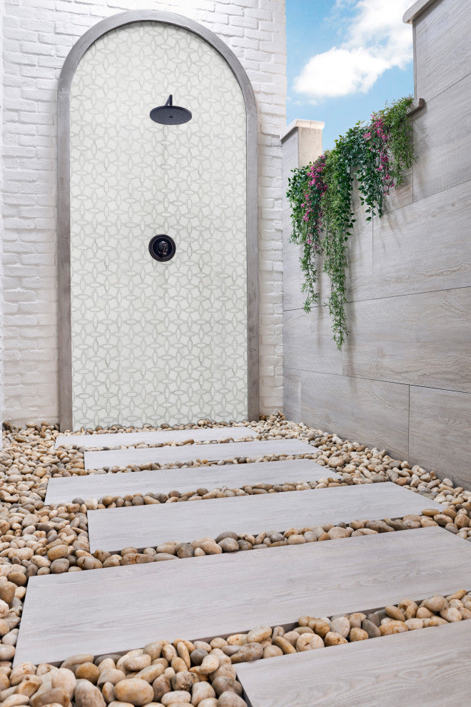 MSI SMOT-GRIDP 12" x 12" Specialty Linked Mosaic Floor and Wall - Bianco