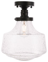 Elegant Lighting LD6240 Lyle 1 Light 11"W Semi-Flush Ceiling - Black