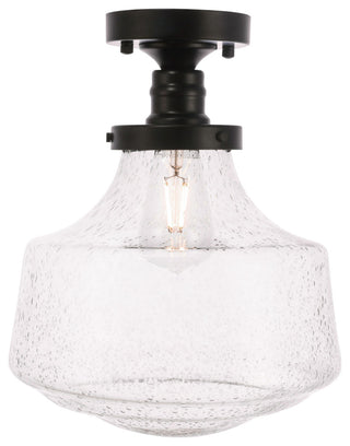 Elegant Lighting LD6240 Lyle 1 Light 11"W Semi-Flush Ceiling - Black