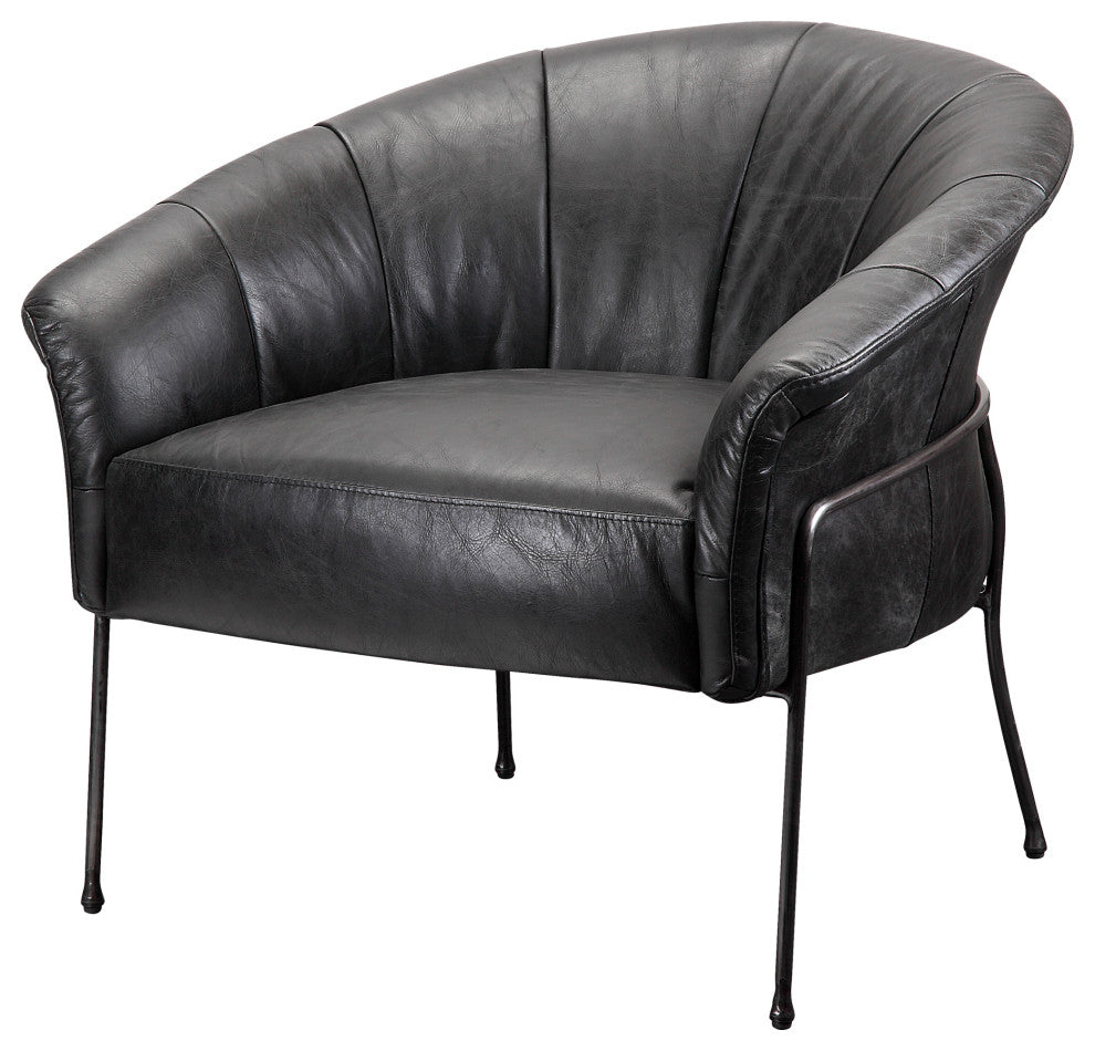 Retro Gordon Arm Chair Black - Black