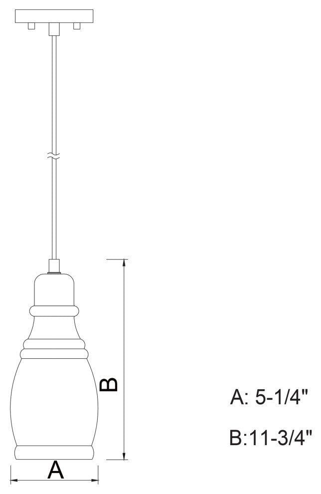 Millie 5.25" Mini Pendant Oil Rubbed Bronze Smoke Blue