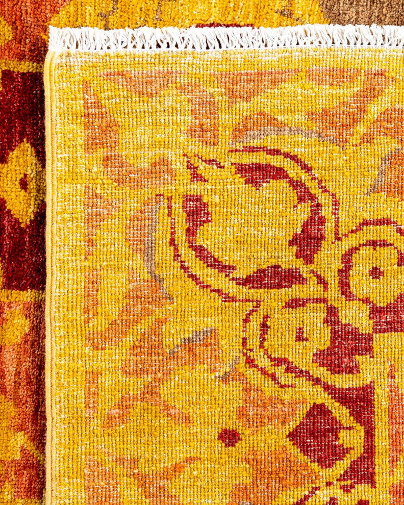 Overdyed, One-of-a-Kind Hand-Knotted Area Rug Brown, 6'1"x9'0"