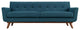 Engage Upholstered Fabric Sofa, Azure