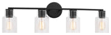 Sayward 4 Light Bath, Midnight Black