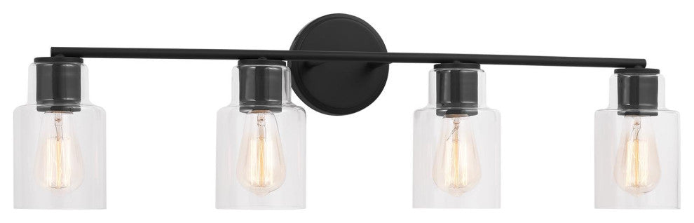 Sayward 4 Light Bath, Midnight Black