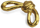 Rustic Gold Cast Iron Knot Decor