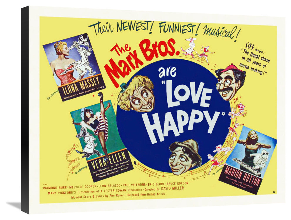 "Marx Brothers - Love Happy 02" Canvas by Hollywood Photo Archive, 30x23"