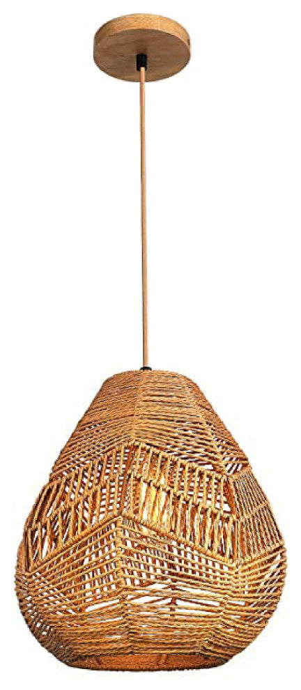 1 Light srattan chandelier Hanging lights for kitchen Vintage pendant light