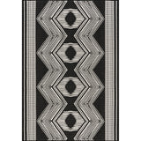 Nuloom Ranya Tribal Indoor/Outdoor Contemporary Area Rug, Black 9'6"X12'