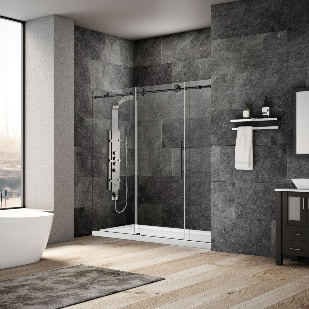68-72x76" Sliding Shower Door Ultra-C Matte Black