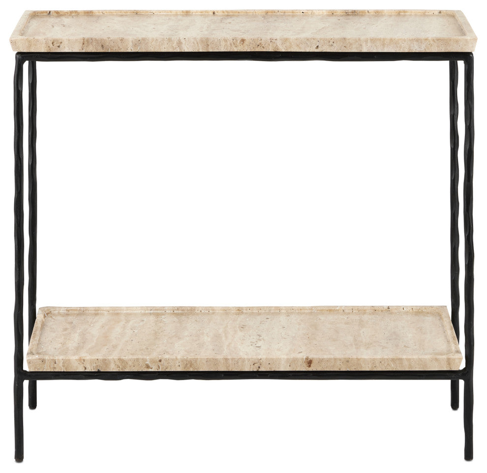 Boyles Travertine Side Table