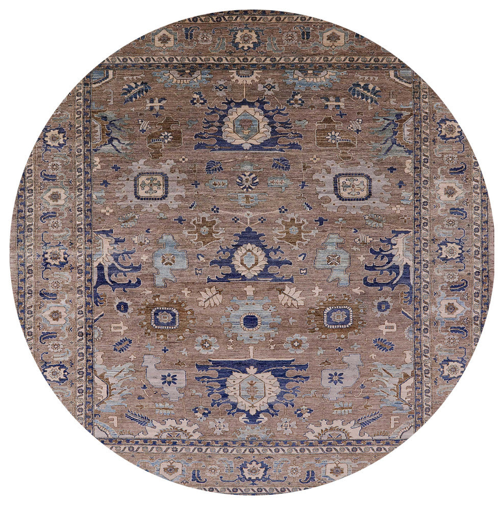 Ahgly Company Indoor Round Mid-Century Modern Area Rugs, 6' Round