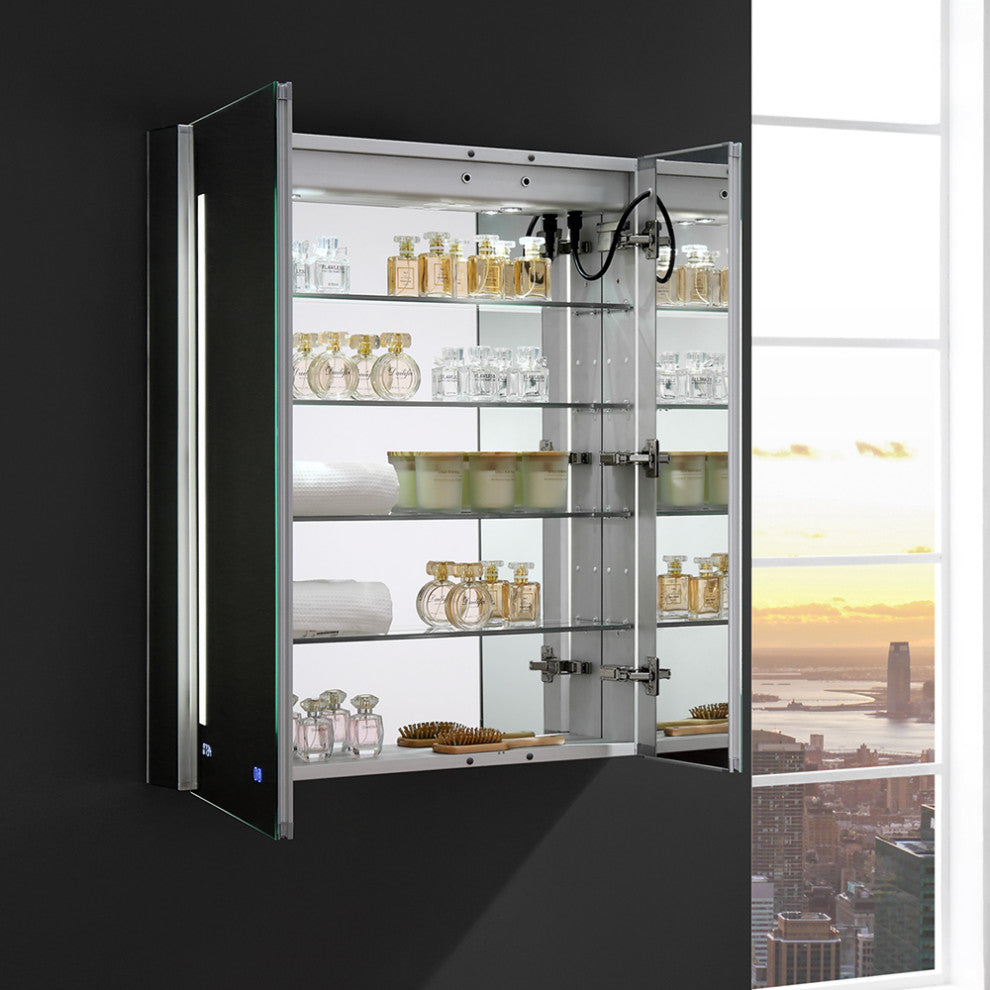 Fresca Tiempo 30" Widex36" Tall Bathroom Medicine Cabinet With LED Lighting