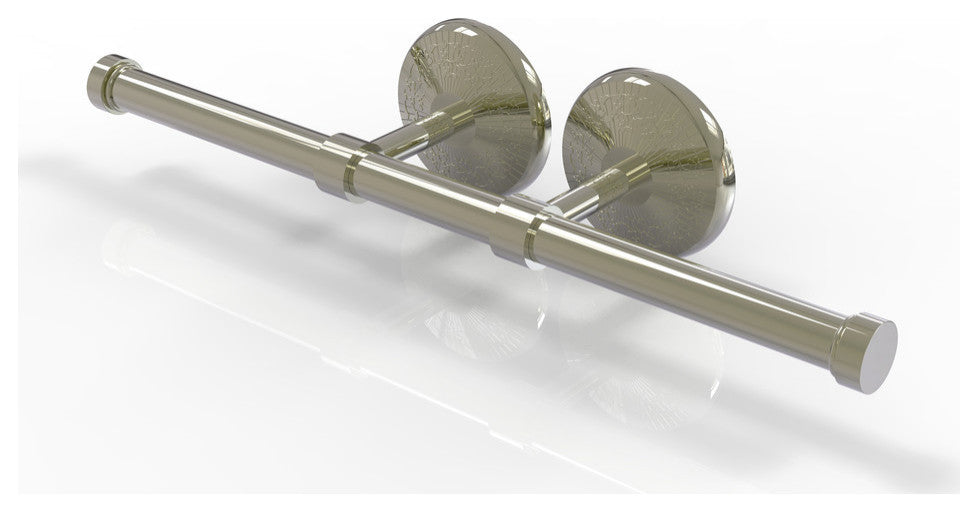 Monte Carlo Double Roll Toilet Tissue Holder, Polished Nickel