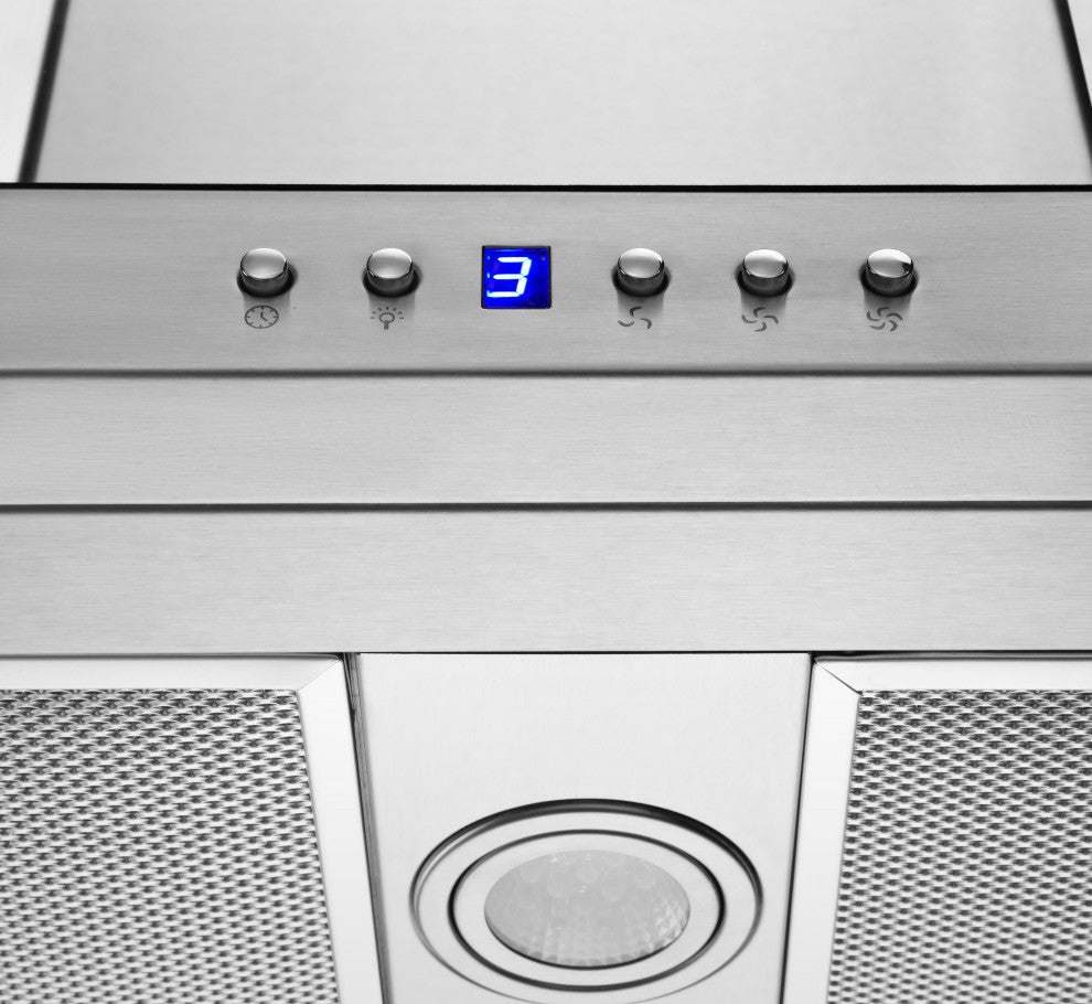 Blue Ocean 30" RHKQ2 Tempered Glass Stainless Steel Wall Mount Range Hood