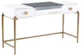 TOV Furniture Bajo White Lacquer Desk