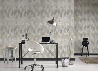 Geometric Textured Wallpaper Featuring Honeycomb Pattern, 374244