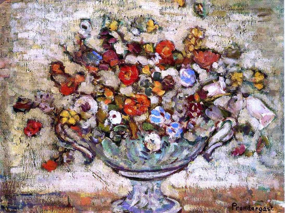 Maurice Prendergast Floral Still Life, 21"x28" Wall Decal Print