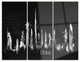 "Dubai Dark Silhouette" Metal Wall Art, 3 Panels, 36"x28"