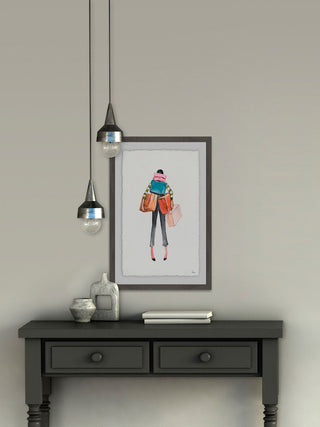 "Wandering" Framed Painting Print, 12"x18"