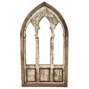 Trinity Architectural Gothic Wall Wood Window, White