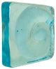 2x2 Snails Hand Poured Glass Tile, Aqua
