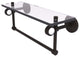 Clearview 16" Glass Shelf and Towel Bar and Groovy Accents, Oil Rubbed Bronze