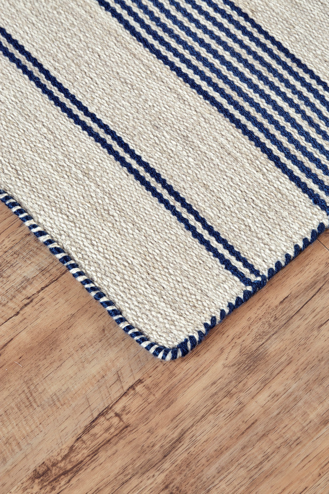 Weave & Wander Granberg Eco-Friendly PET Rug, Navy, 2' X 3'