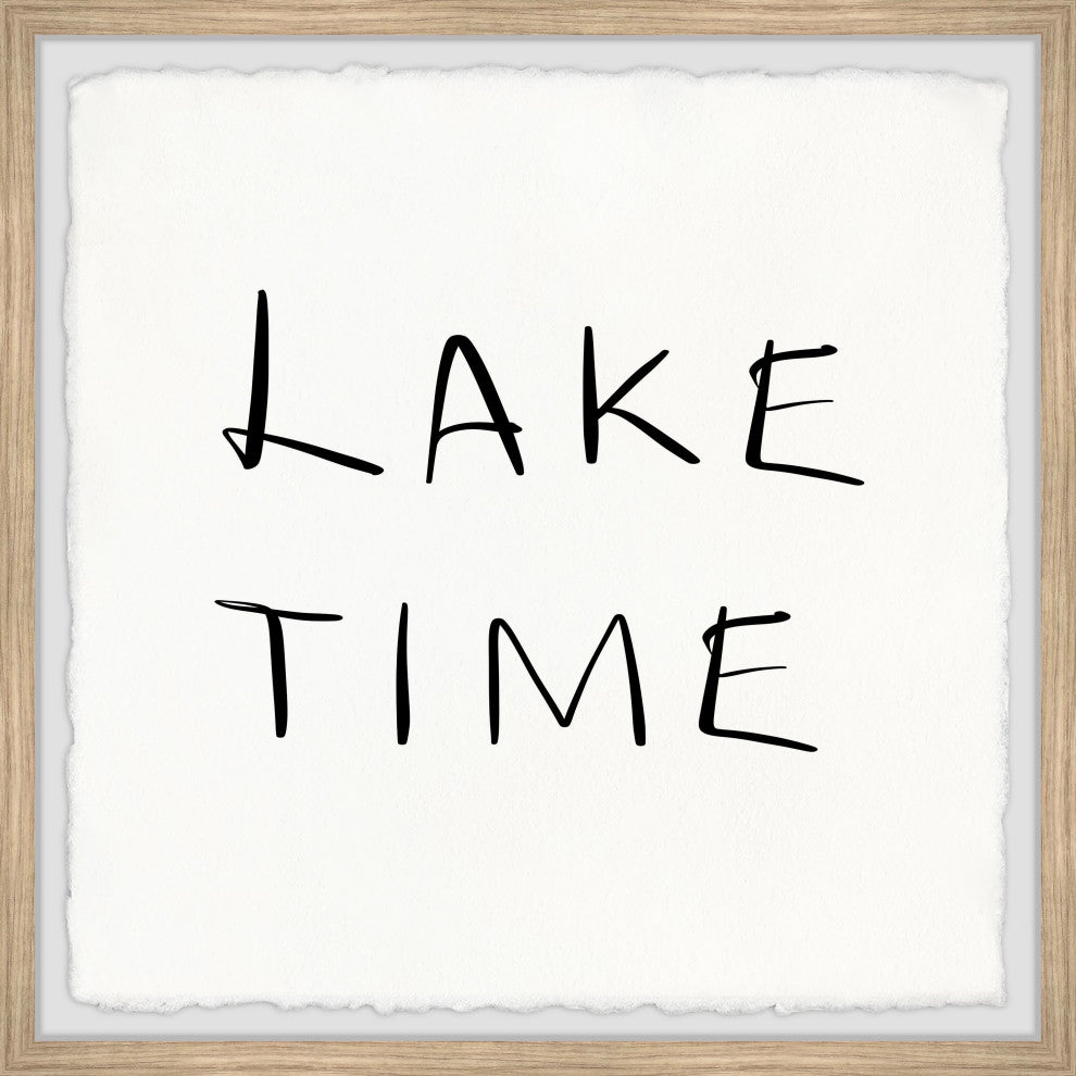 "Living on Lake Time" Framed Painting Print, 12x12