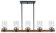WAREHOUSE OF TIFFANY'S XL4373-5FY 5 in. 5-Light Matte Black & Brushed Nickel