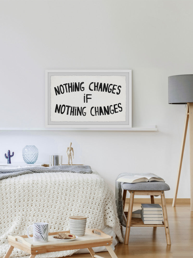 "Nothing Changes" Framed Painting Print, 45x30