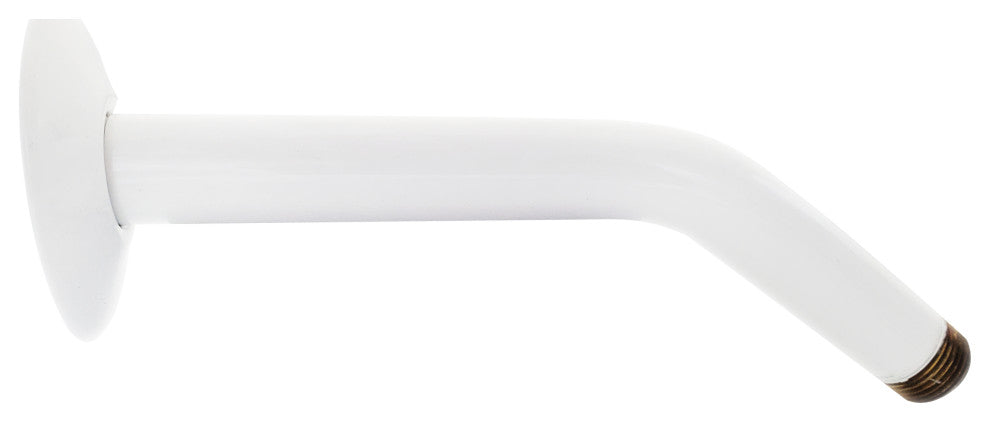 8" Shower Arm In Oil Rubbed Bronze, Powder Coated White