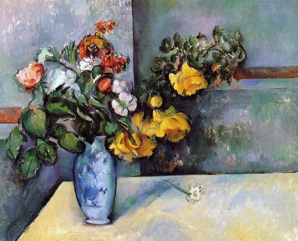 Paul Cezanne Still Life, Flowers in a Vase, 20"x25" Wall Decal