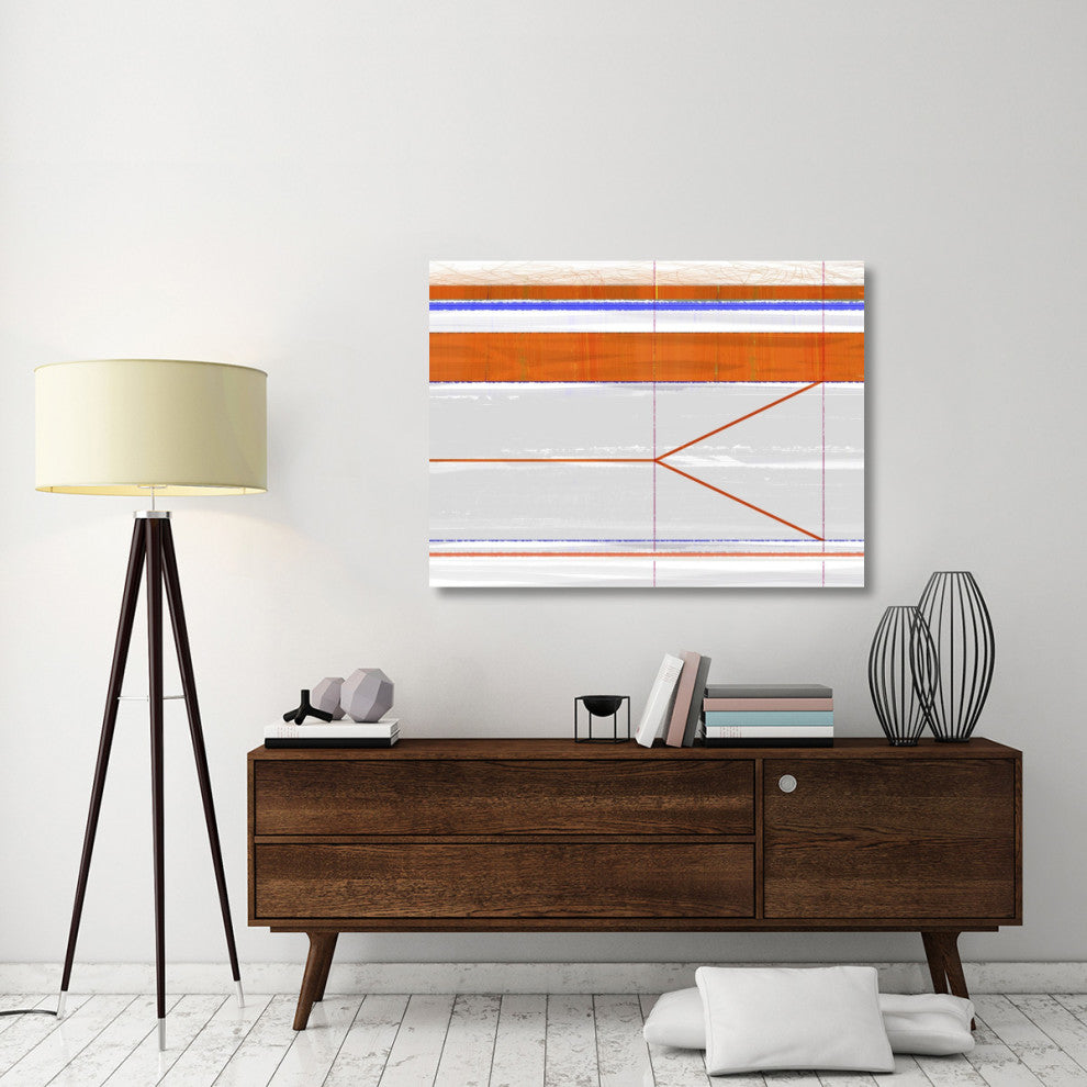 "Abstract Orange And Grey" Fine Art Print