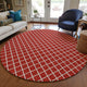 Indoor/Outdoor York YO1 Red Machine Washable 8' x 8' Rug